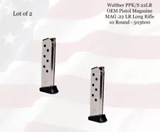 LOT of (2) Walther PPK/S 22LR OEM Pistol Magazine MAG .22 LR 10rd - 503600