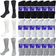 Wholesale Bulk Mens Diabetic Crew Socks Health Circulatory Size 9-11,10-13,13-15