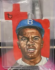 2022 Topps Jackie Robinson Shaped Sketch Card By John Giancaspro DODGERS