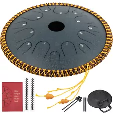 VEVOR 14 Inch Steel Tongue Drum Handpan Hand Drums 14 Notes Tankdrum w/ Bag Red