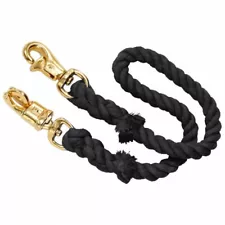 Tough-1 Black Cotton Braided Trailer Tie Horse Tack