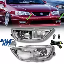 For 2001-2002 Toyota Corolla JDM Clear Fog Driving Light Lamp+Wiring Left+Right (For: 2002 Toyota Corolla)