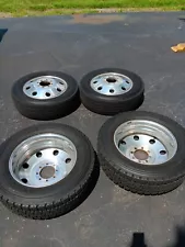 Aluminum Dually rims and tires 19.5 for Chevy 3500