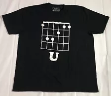 Teespring T Shirt Men's Extra Large Graphic F Chord U Guitar Casual Black Tee