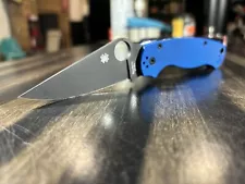 Spyderco Paramilitary 2 /Blue G10 /M390 DLC /C81GPBLBK2 /Discontinued