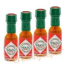 Tabasco Sauce Mini Bottle 1/8oz (Pack of 4) Best Gift for Spicy Lovers NEW