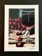 SCOTT JACOBS~GRAPE PERFECTION~2011 SERIOLITHOGRAPH W COA~10 1/4”x7”~NEW UNFRAMED