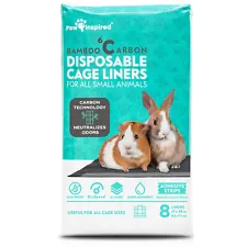 Paw Inspired Guinea Pig Cage Habitat Liners Beddings Disposable for Small Animal