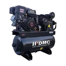 24Cfm 13HP 180Psi Portable Gas-Powered Air Compressor Engine 30Gal Kohler Tank