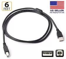 6FT USB Data Cable for Casio Keyboard/Piano: WK-8000, WK-7500, WK-6500, WK-3800