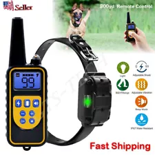 Dog Shock Training Collar Rechargeable Remote Control Waterproof IP67 875 Yards