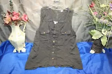 X-Hilaration Women's Gray Lace Blouse Vest Top size Large Shirt classic Sale*