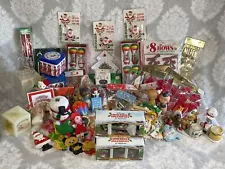 Vintage 80s-90s Christmas Decorations Ornaments Over 100 Pieces READ INFO