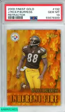 2000 FINEST JERRY RICE PLAXICO BURRESS #192 REFRACTOR 16 OF 100 POP 2 PSA 10