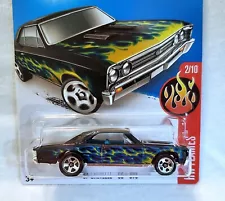 Hot Wheels 67 Chevelle SS 396 #92 HW Flames Black For Sale