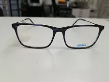 Robert Mitchel XL Eyeglasses Frames RMXL 20203 BL Blue Horn Gray Large 58-17-150