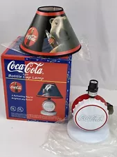 Coca-Cola Bottle Cap Lamp w/ Polar Bear Lamp Shade Vtg 1997 Coke Collectible NEW