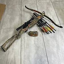 MAN KUNG Self Cocking PISTOL CROSSBOW Camo With Scope