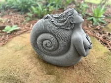 Mermaid Snail Concrete garden Handmade statue Handmade