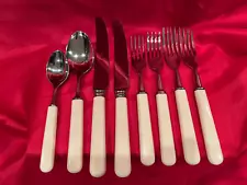 Martha Stewart French Ivory Flatware-(8) Pieces-Made in England-NEW