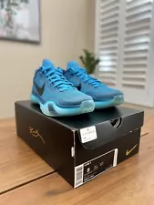 Nike Kobe X 10 5AM Flight 2015 - Men Size 8 - Blue Lagoon / Blk Vapor Gr - DS