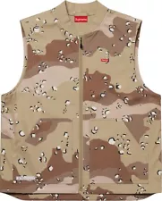 SUPREME WINDSTOPPER WORK VEST LARGE CHOCOLATE CHIP CAMO FW22