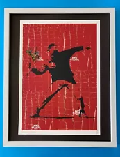 Death NYC Large Framed 16x20in Pop Art Original Graffiti COA Banksy Hermes A/P