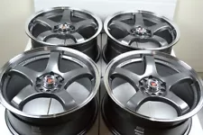 4 New DDR Fuzion 17x7.5 5x100/114.3 38mm Gunmetal Machined Lip 17" Wheels Rims