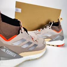 Adidas Terrex Free Hiker 2 Mens US 12 Tan Brown White Silver Boost Comfort Trail