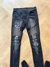 BALMAIN PARIS-Men’s Biker Jeans/Denim-34 Tapered