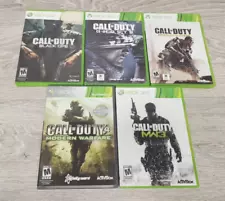 Lot Of 5 Call Of Duty Microsoft Xbox 360 Games Advanced Modern Warfare Black Ops