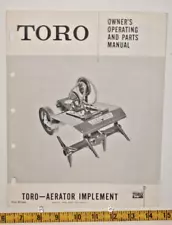 Vintage Toro - Aerator Implement (Serial Nos. 40187-1275 &up) - 1956 Ed.