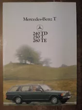 MERCEDES BENZ T SERIES ESTATES orig 1978 UK Mkt Prestige Sales Brochure - W123