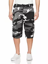 Men's Tactical Military Army Camo Camouflage Cargo Shorts With Belt