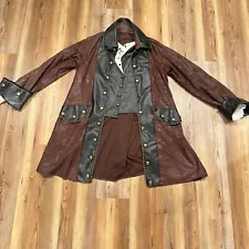 RARE Adult One Size Jack Sparrow Costume Johnny Depp Pirates Carribbean Rubies