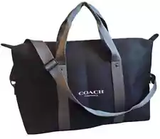 Coach Unisex Expandable Weekender Duffle Gym Travel Overnight Bag Black NWT