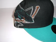 Rare NHL San Jose Sharks Hat Cap Promo Prototype NOT FOR SALE Sample NEW Teal