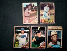 1962 Topps Babe Ruth Robinson Fox Mazeroski Williams Rookie Baseball Card Lot 5