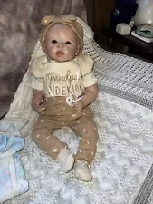 Beautiful Reborn Baby Doll A Sculpt By The Cradle 21” Weighted Micro Rooted