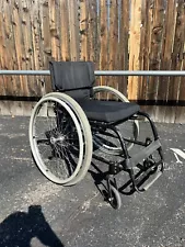 Quickie GP Sport Rigid Manual Wheelchair Black 16” x 17” Used