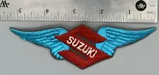 New Old Stock Vintage Suzuki Motorcycles Patch Emblem - 1.75 x 5.5 inches