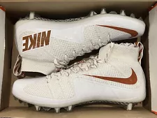 Size 13 Nike Vapor Untouchable TD Flyknit Carbon Football Cleats TEXAS PE White