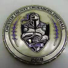 CHESTER COUNTY CRUSADERS FOOTBALL CHALLENGE COIN