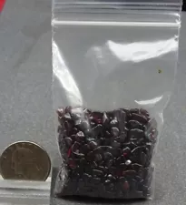 ONE 50 g Bag of polished Garnet chips, India - Minerals for Sale