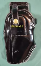 holster, patent leather, black, LEFT HAND, S&W N frame, 4 inch, A.E. Nelson