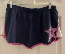 DALLAS COWBOYS Cheerleaders AUTHENTIC APPAREL Athletic ELASTIC SHORTS ~ LARGE