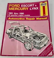 Haynes 1981 - 1990 Ford Escort & Mercury Lynx Automotive Repair Manual # 789