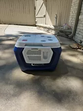 Blue Coolest Cooler W/ Knife, Plates, blender, Charger, NEW BATTERY Speaker