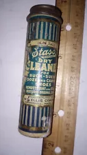 early early Staso dry cleaner for buck-suede shoes W.E? Ellis Haverhill Mass tin