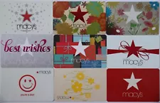 9 Macy`s Star Department Store Empty Gift Card Collectible Cards Lot Set New